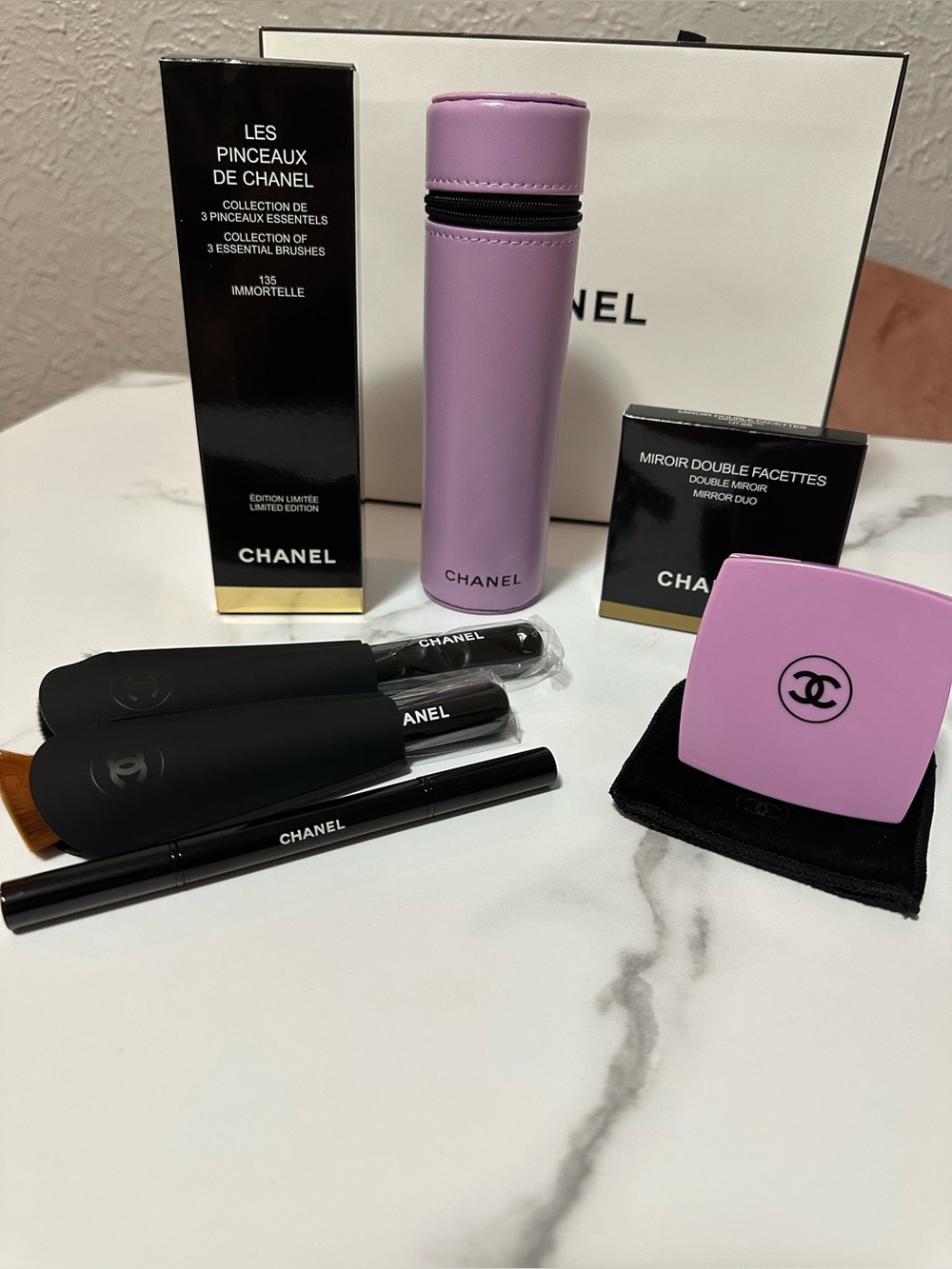 CHANEL BEAUTY - 135 Immortelle Les Pinceaux de Chanel Collection & Mirror 💜